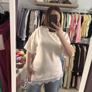 CAMISETA ASIMETRICA PUNTILLA