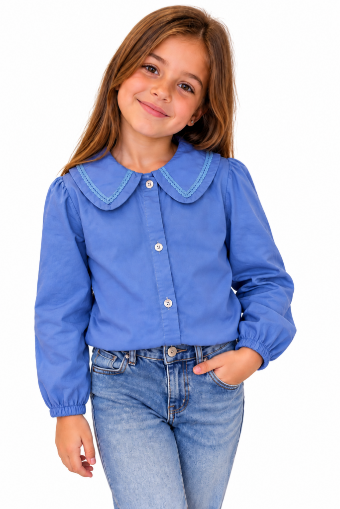 CAMISA NIÑA AZULONA