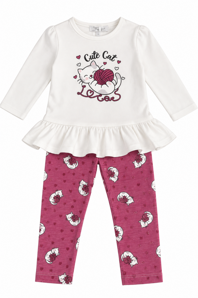 CONJUNTO NIÑA GATITO
