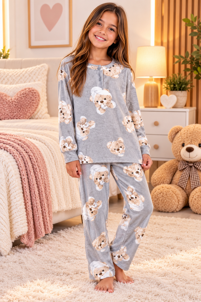 PIJAMA NIÑA OSO